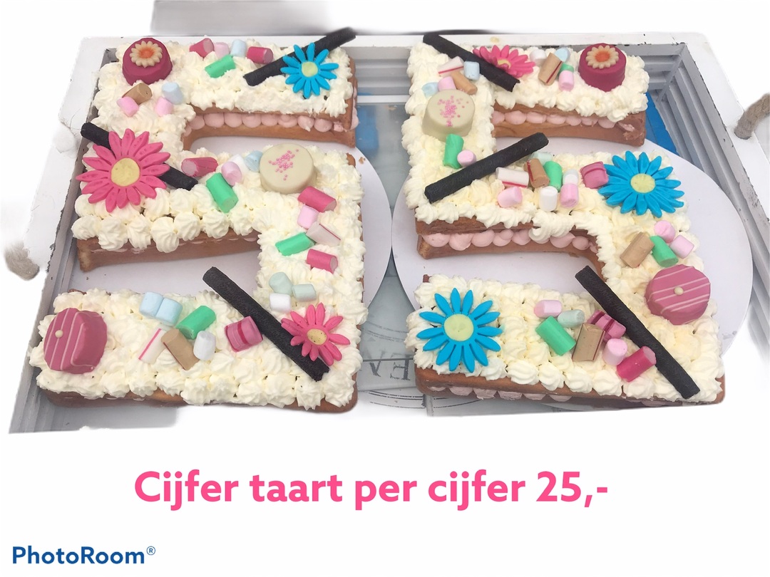 Cijfer of letter taart