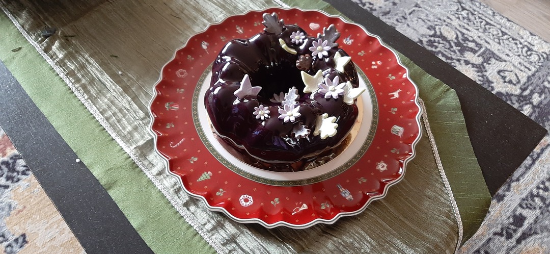 chocolademousse en hazelnoot praline cake