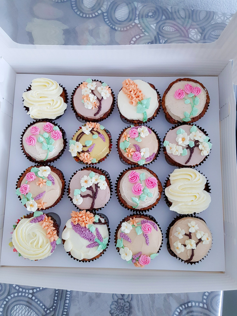 Bloemen cupcakes!