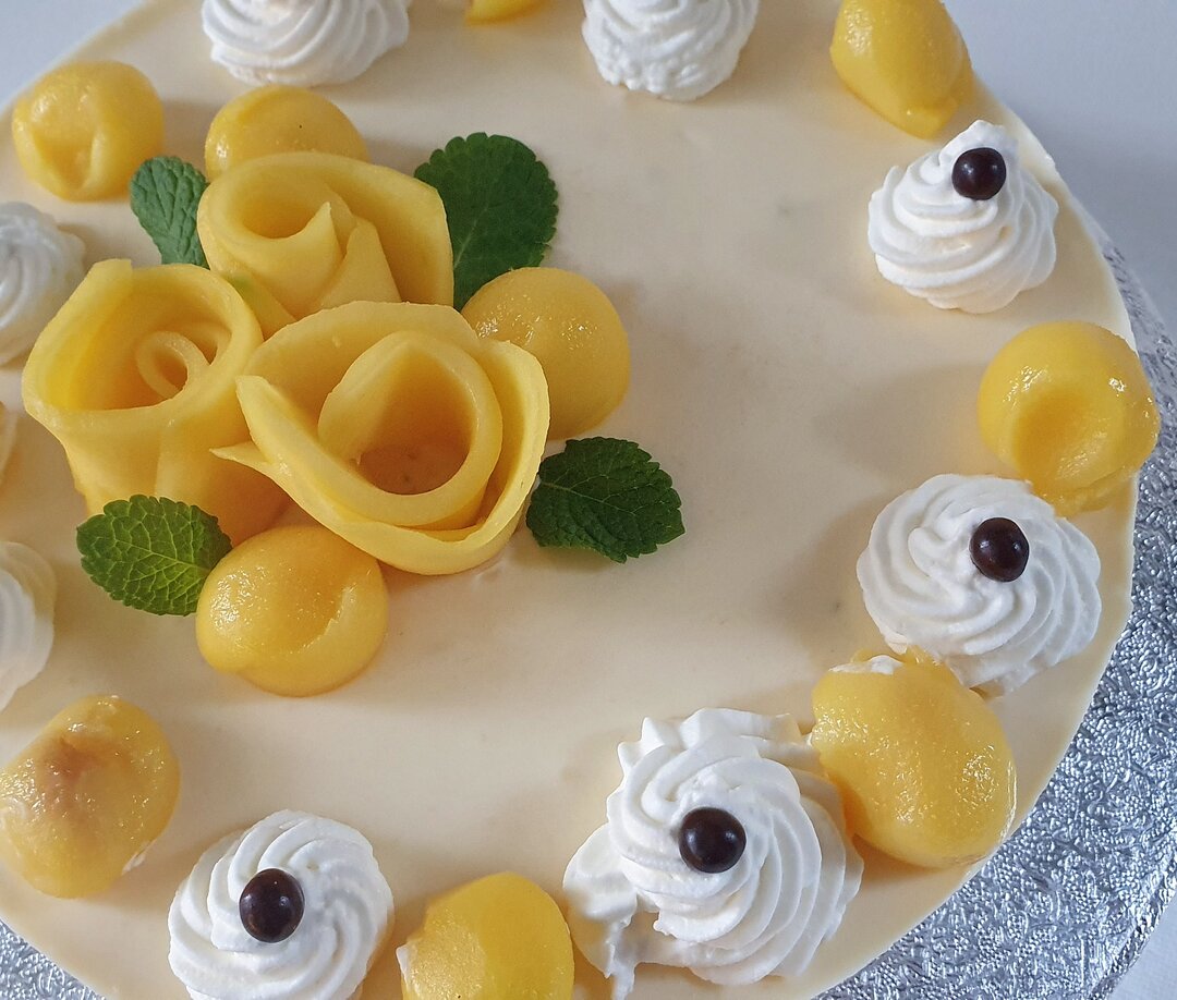 mango mousse taartje