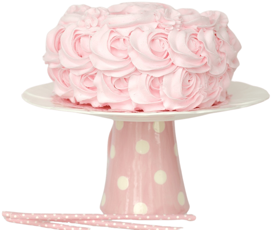 Roze verjaardagstaart