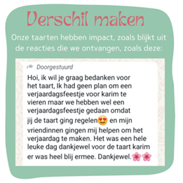Onze taarten hebben veel impact.